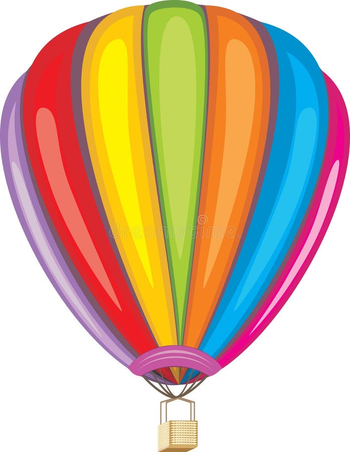 Balão de ar isolado no branco ilustração do vetor Balão de ar isolado no branco ilustração do vetor