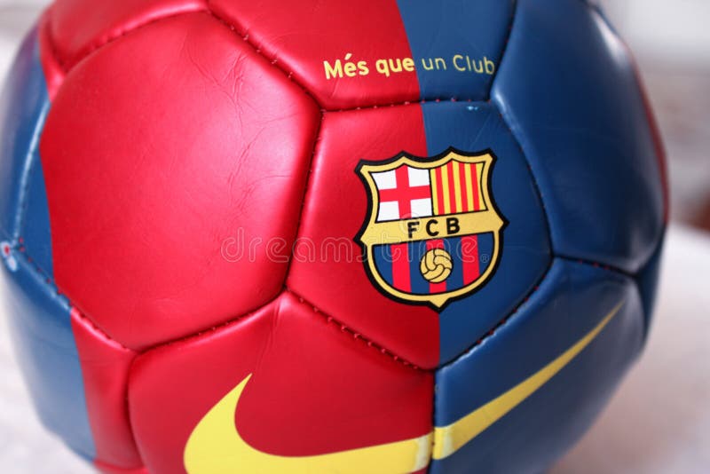 Balón de fútbol de Barcelona imagen de archivo libre de regalías Balón de fútbol de Barcelona imagen de archivo libre de regalías