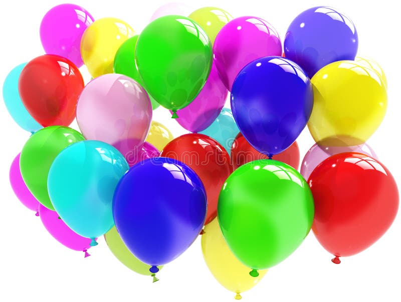 Balões coloridos ilustração royalty free