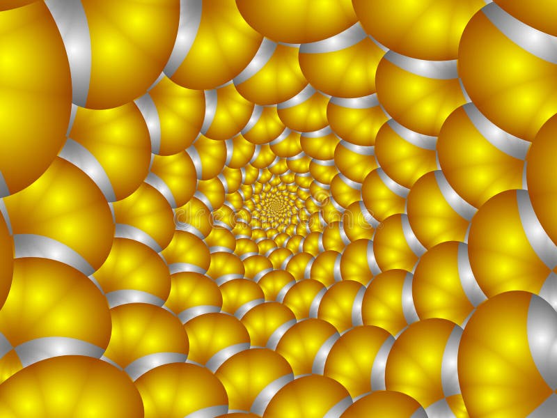Balões dourados e de prata infinitos, fractal38b