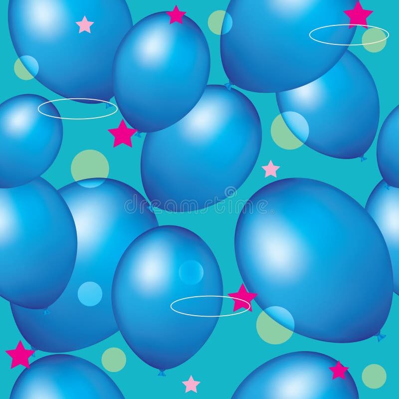 Balões sem emenda do azul do fundo ilustração royalty free