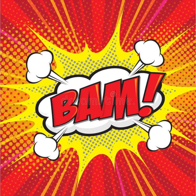 BAM! 可笑的词 向量例证