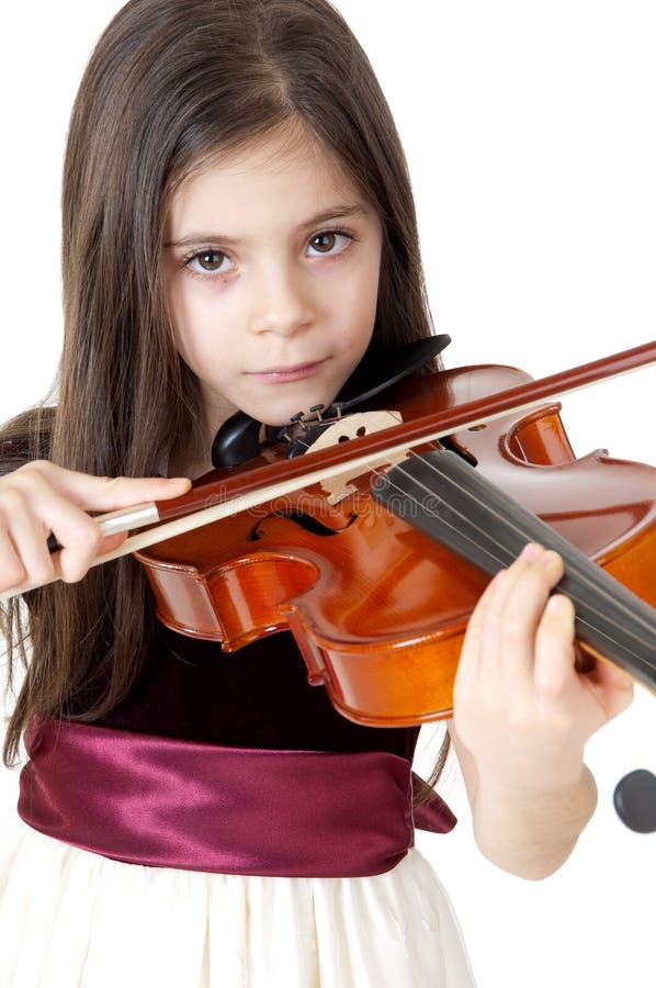 Bambina Che Suona IL Violino Stockfoto Bild von instrument