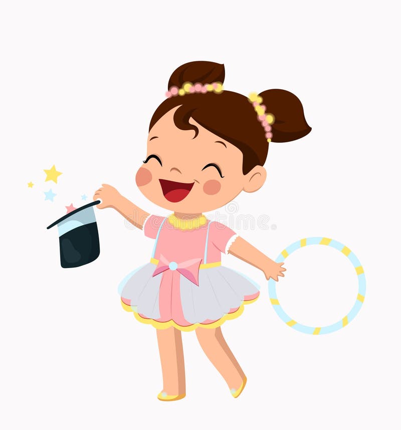 Bambina sveglia in a illustrazione vettoriale Bambina sveglia in a illustrazione vettoriale