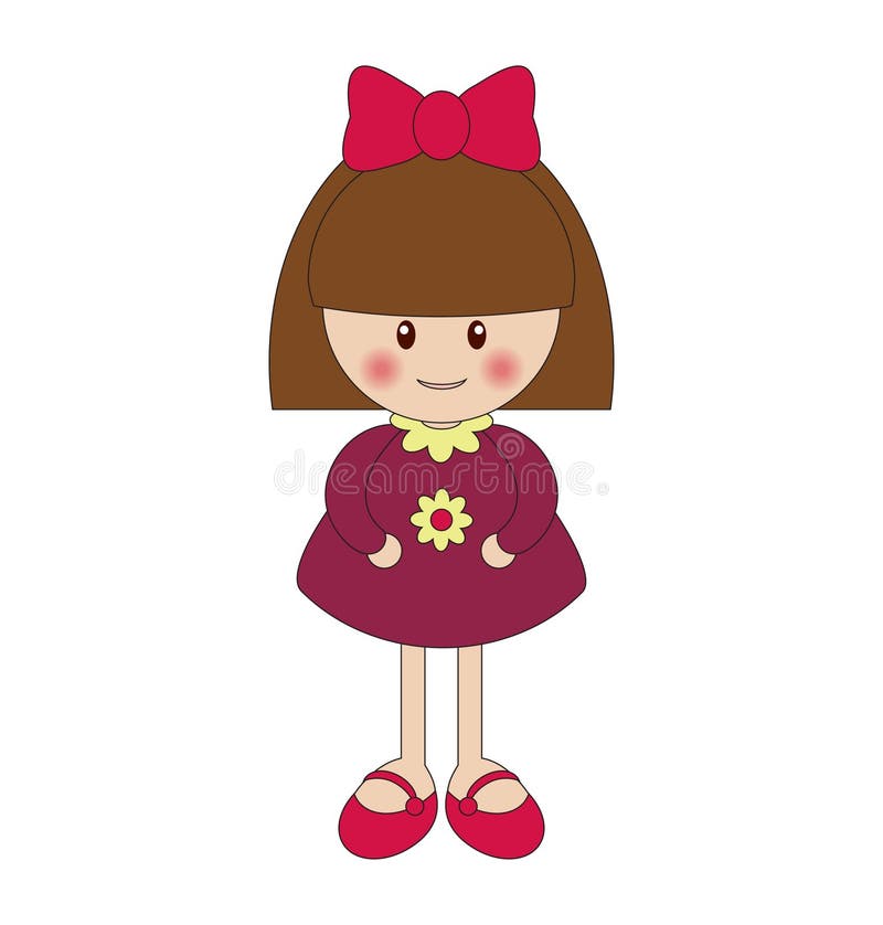 Bambina sveglia illustrazione di stock Bambina sveglia illustrazione di stock