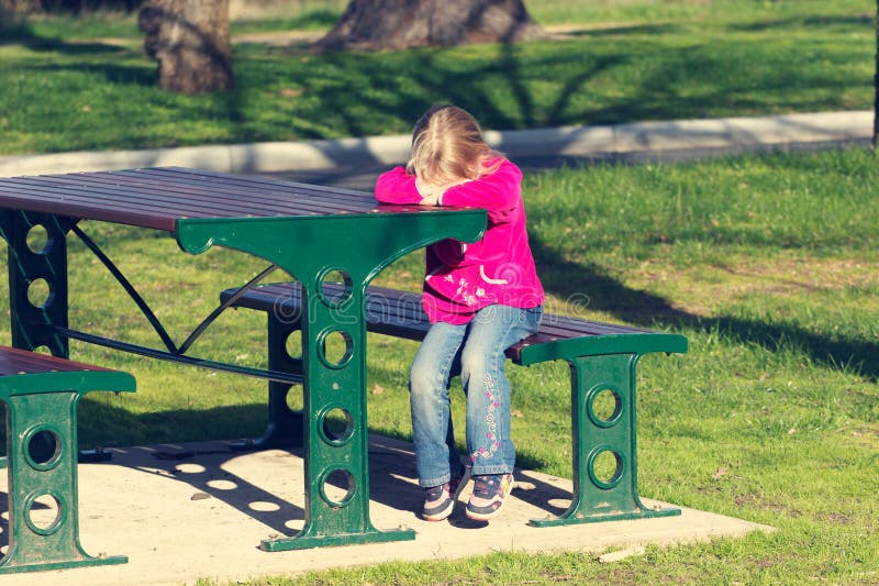 Bambina triste immagini stock Bambina triste immagini stock