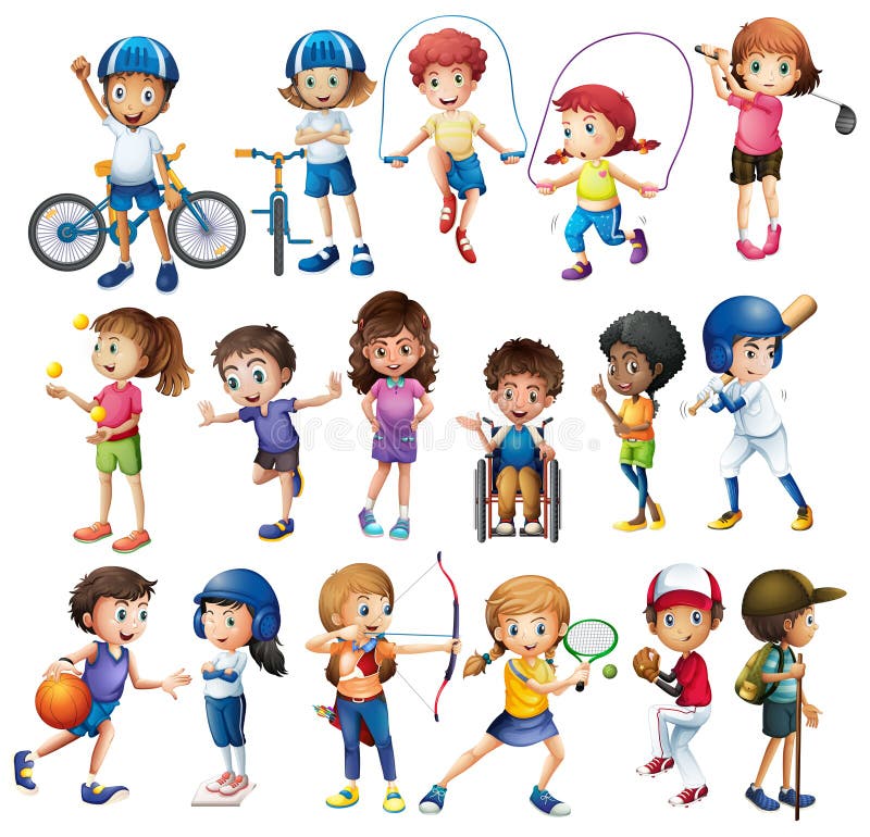 Bambini e sport royalty illustrazione gratis Bambini e sport royalty illustrazione gratis