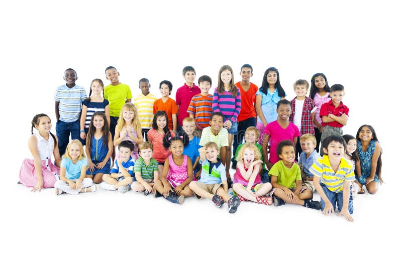 Bambini Multi-etnici nell'abbigliamento casual