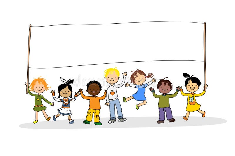 Bambini multiculturali royalty illustrazione gratis Bambini multiculturali royalty illustrazione gratis