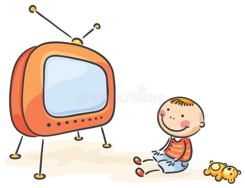 Risultati immagini per bambino che guarda la tv