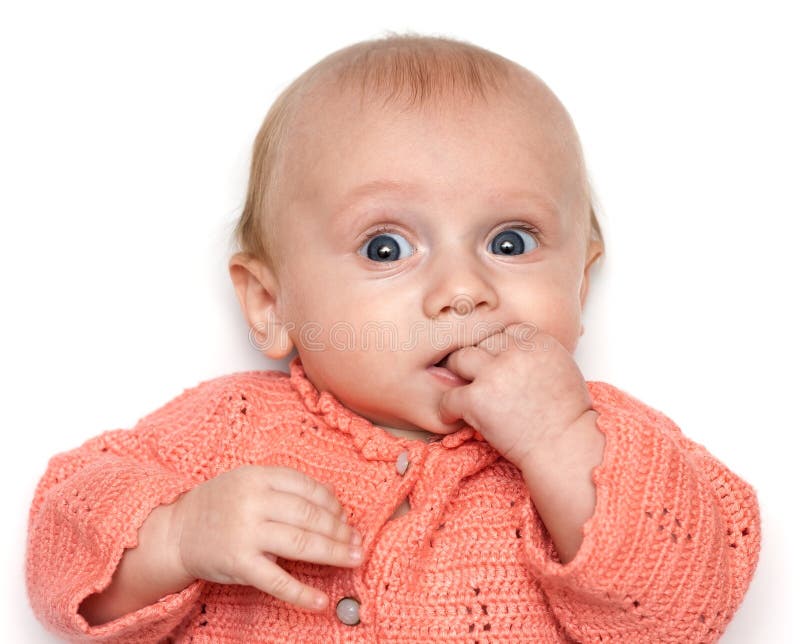 Bambino Che Tiene La Sua Mano in Bocca Immagine Stock Immagine di