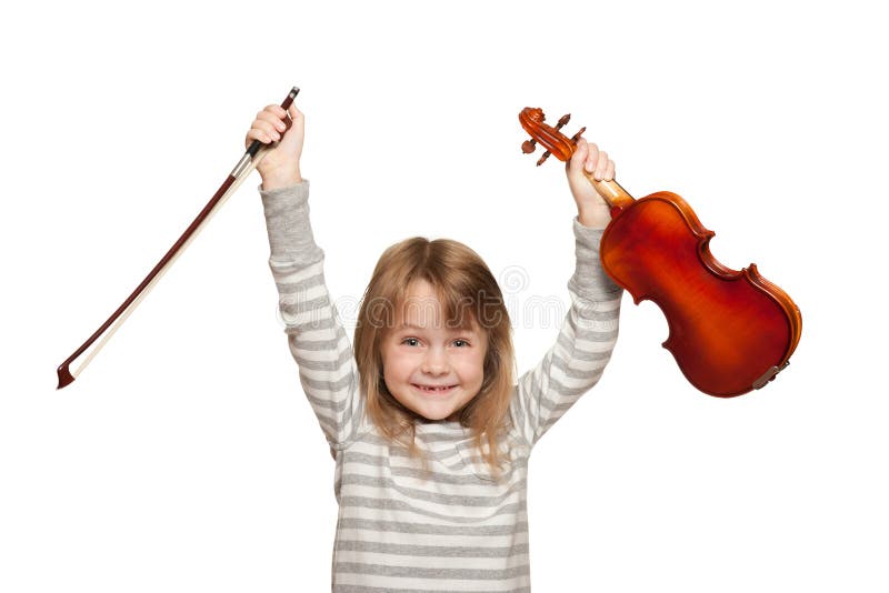 Bambino con il violino fotografia stock. Immagine di bello 11576310