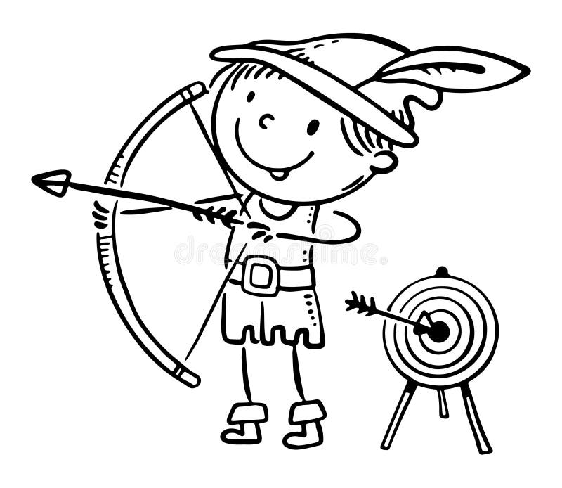Bambino in Costume Da Favola Come Robin Hood Cartoon Clipart Illustrazione  Vettoriale - Illustrazione di partito, illustrazione: 241104589