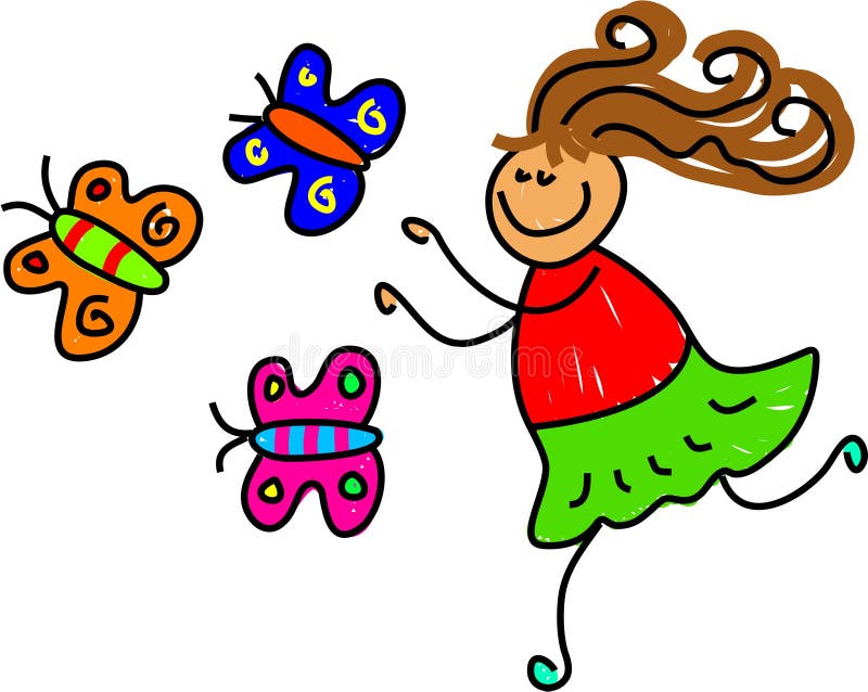 Bambino della farfalla illustrazione di stock Bambino della farfalla illustrazione di stock
