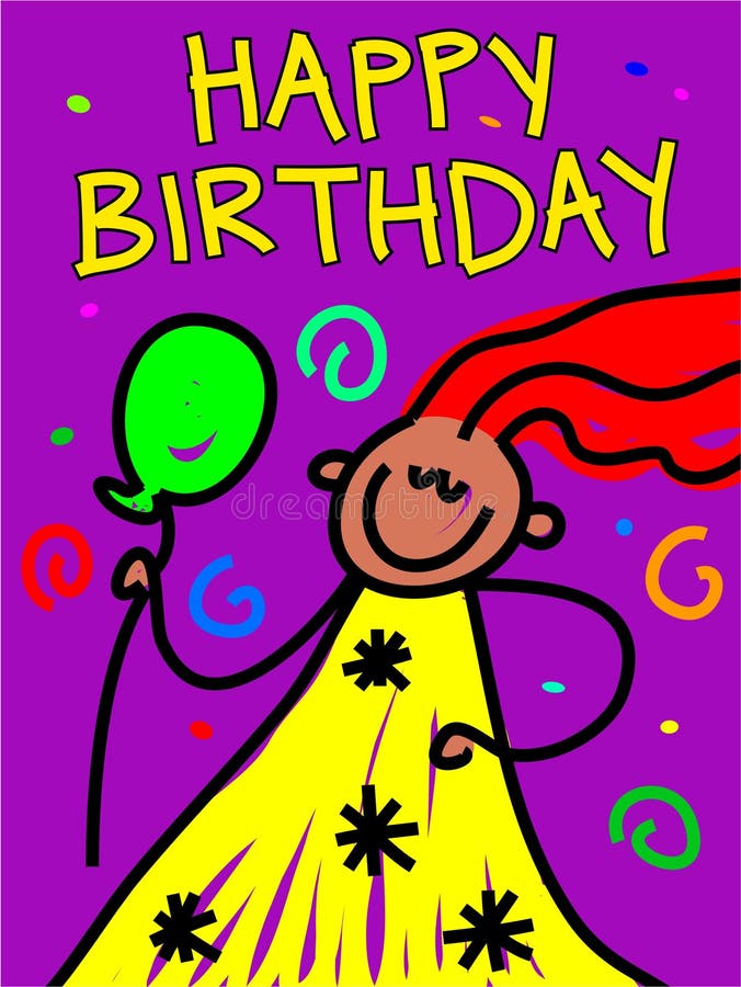Bambino di compleanno royalty illustrazione gratis Bambino di compleanno royalty illustrazione gratis