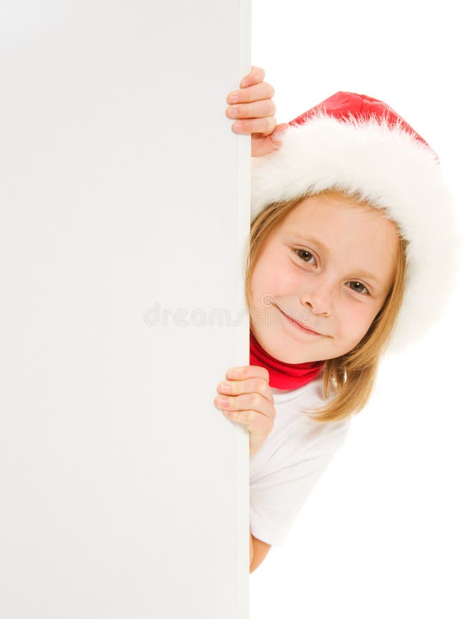 Bambino di natale felice con la scheda fotografia stock libera da diritti Bambino di natale felice con la scheda fotografia stock libera da diritti
