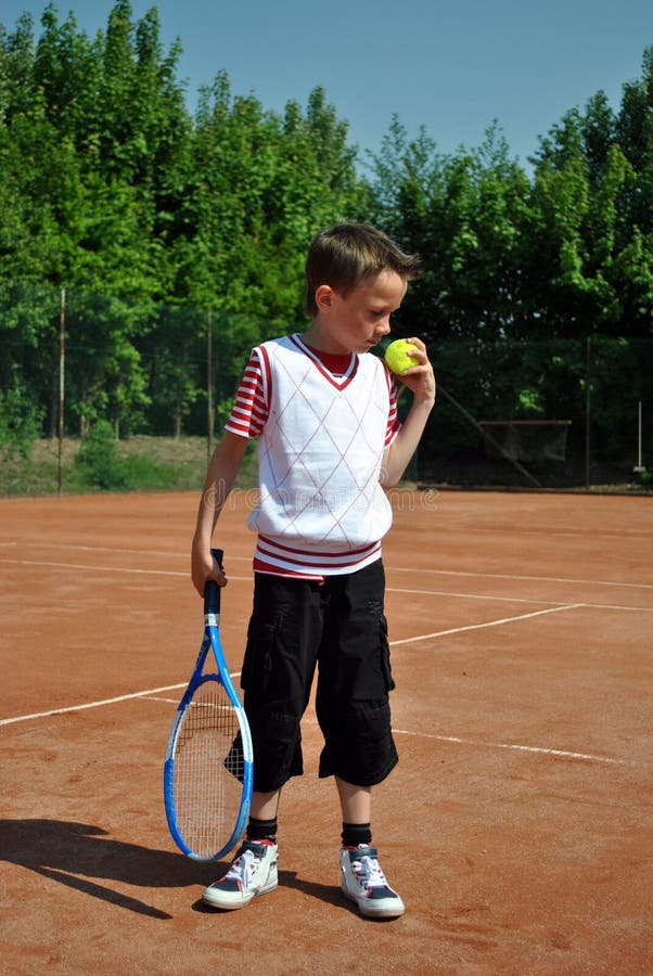 Bambino di tennis fotografia stock Bambino di tennis fotografia stock