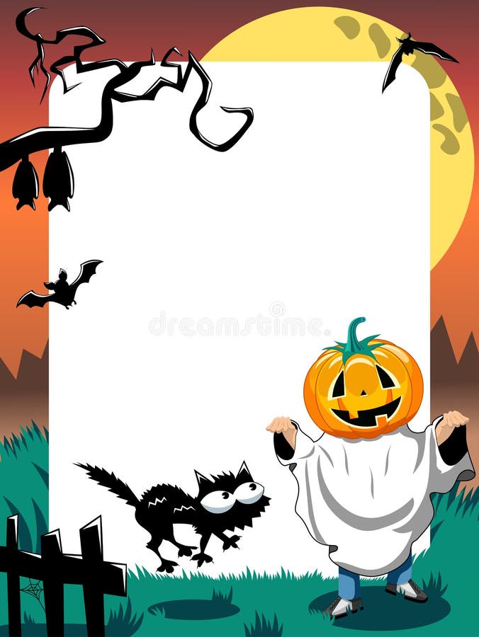 Bambino Phantom Vertical della struttura della foto di Halloween illustrazione vettoriale Bambino Phantom Vertical della struttura della foto di Halloween illustrazione vettoriale