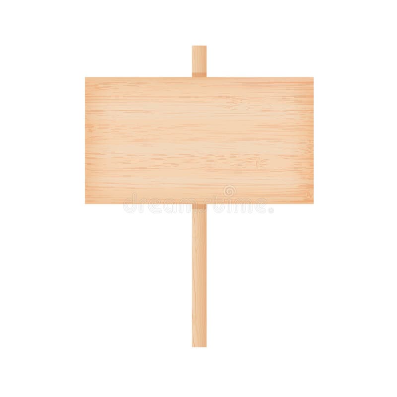 Bamboe houten uithangbord op een pool stock illustratie Bamboe houten uithangbord op een pool stock illustratie