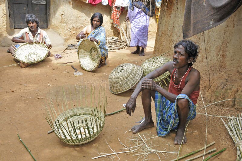 Bamboo Basket Maker and His Family at Rural Bengal Editorial Image - Image  of flower, city: 175438885