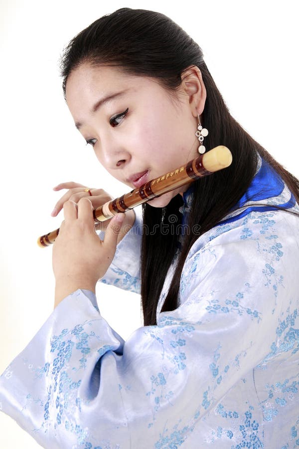 Bamboo flute performer