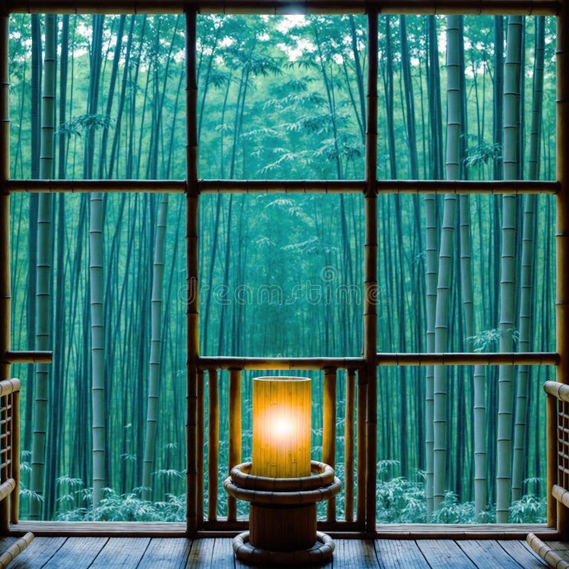 Bamboo Grove in the Morning. AI Generated Stock Image Image of tree