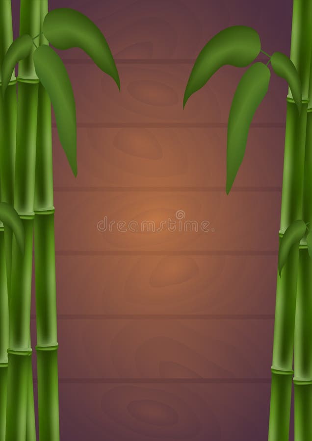 Bamboo Poster. Template for Design. Vector Illustration. Stock