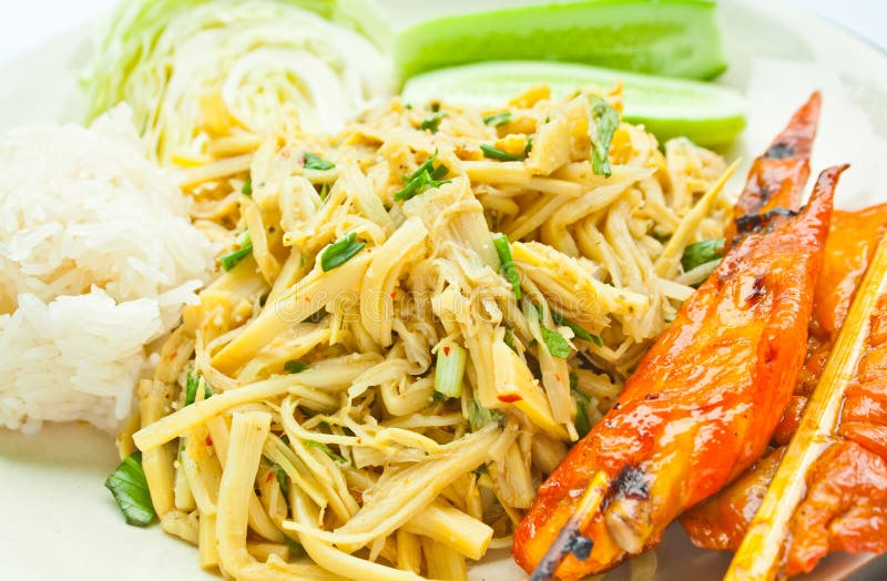 Bamboo Shoot Salad Stock Photos Image 21103253