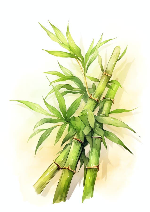 Bamboo Shoots Chinese New Year Pattern Stock Illustration