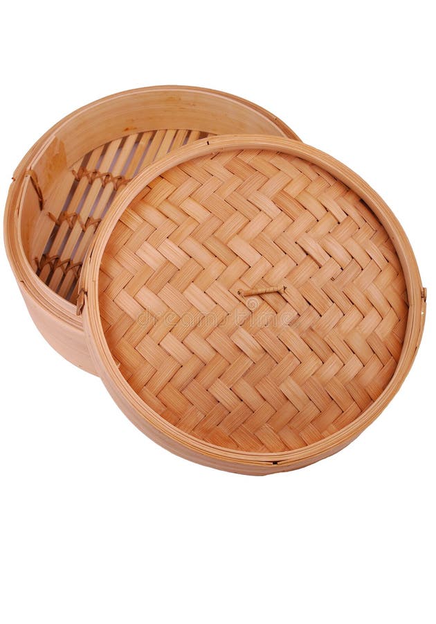 Bamboo steam basket stock image. Image of japanese, knit 7496327