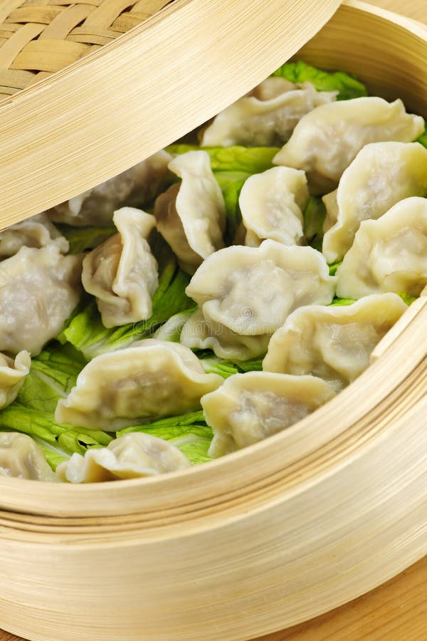 Bamboo Steamer with Dumplings Stock Photo Image of meal, food 13137898