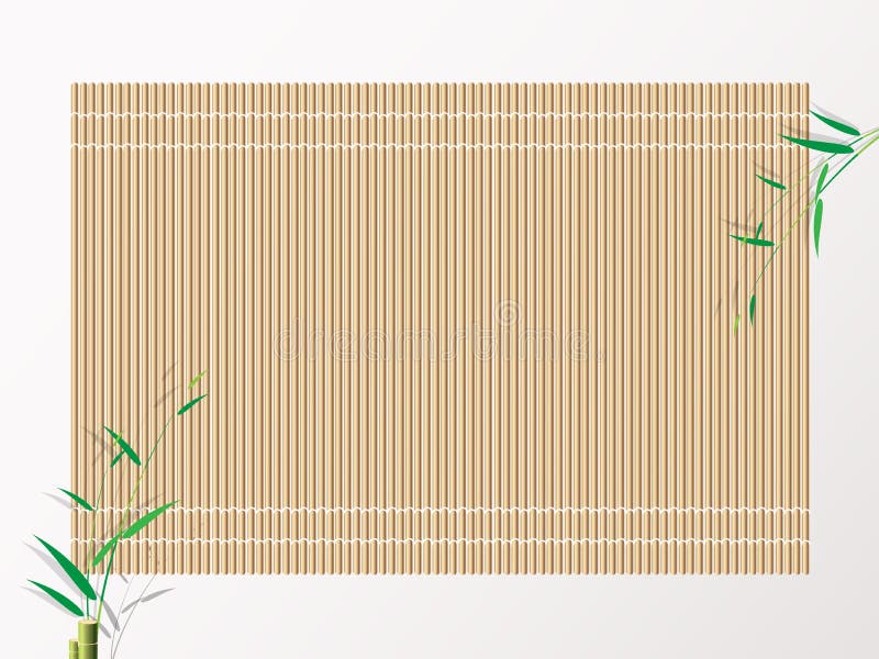 Bamboo Sushi Rolling Mat. Background Vector Illustration. Stock Vector