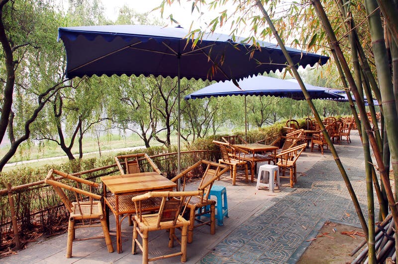 Tea house in a Chinese bamboo garden in Chengdu,capital of Sichuan. Tea house in a Chinese bamboo garden in Chengdu,capital of Sichuan