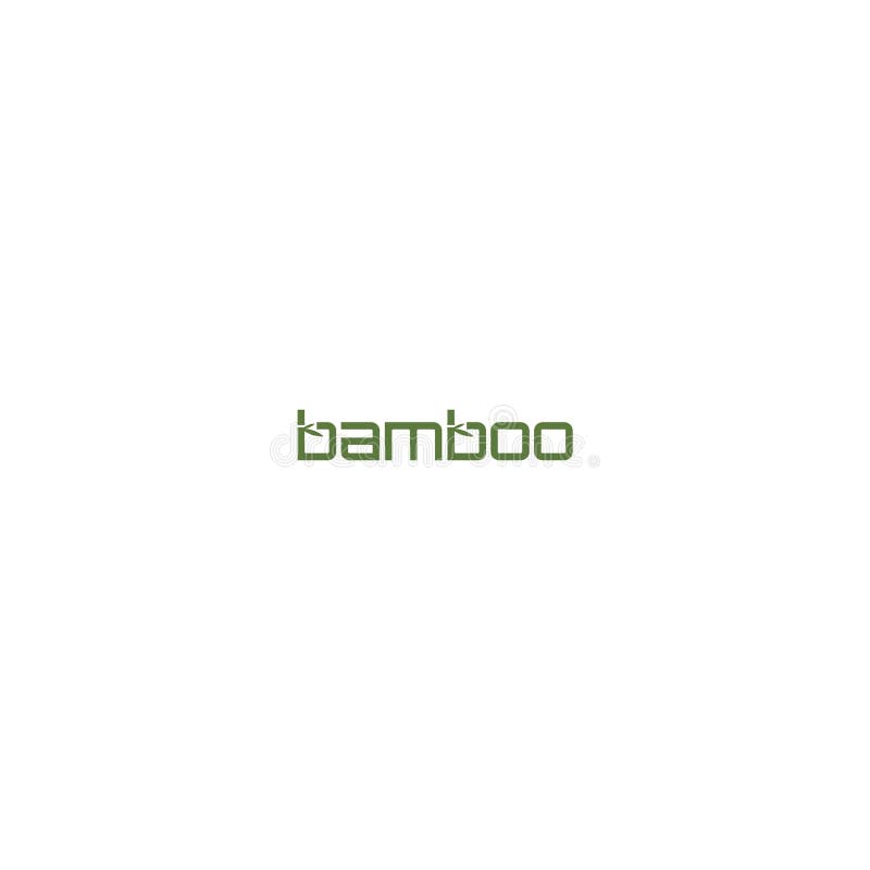 Typography Bamboo Logo Design Stock Vector - Illustration of east ...