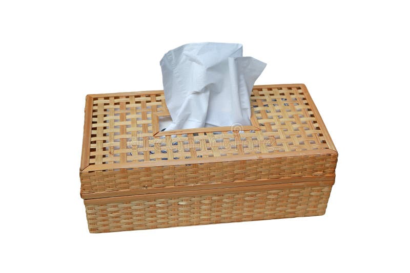 The Art of Bamboo Tissue Box. Stock Image Image of background