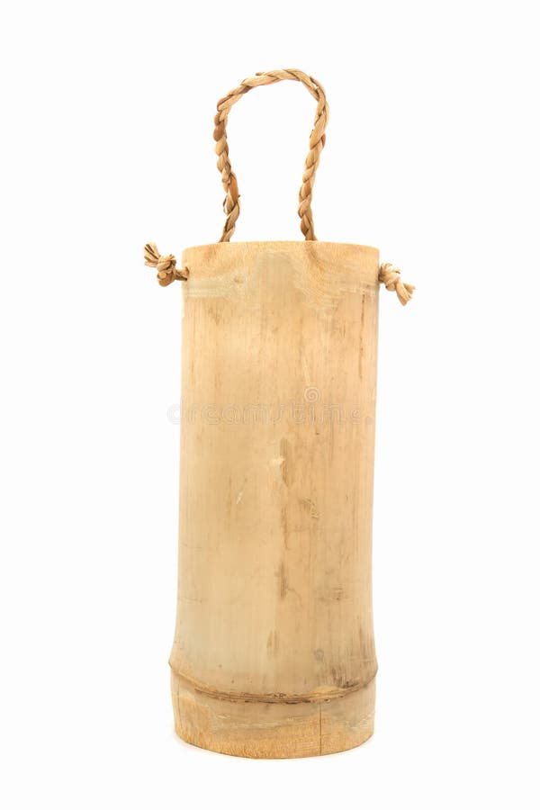 Bamboo Tube for Drinking Water Stock Image Image of relax