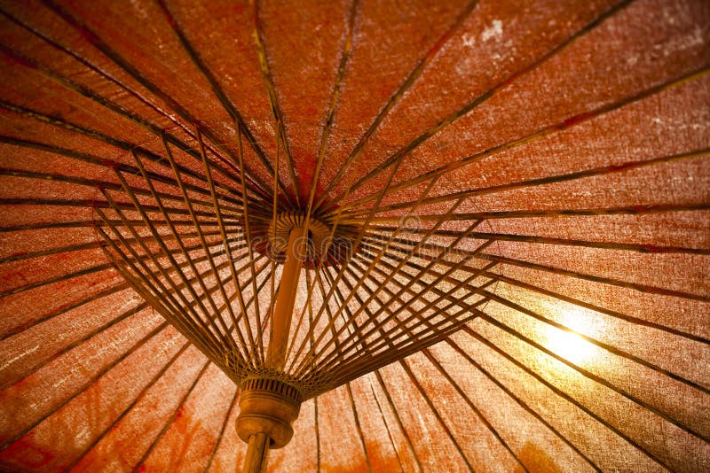 Bamboo umbrella stock image. Image of lanna, sunshade 29256213