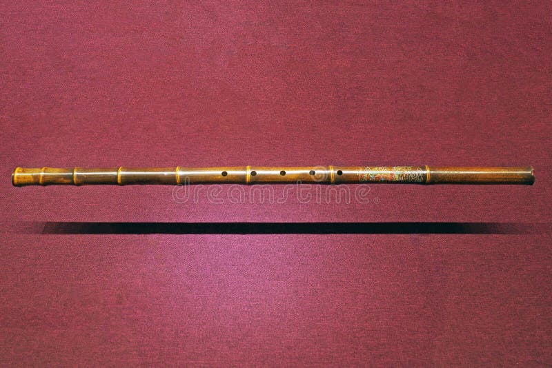 Bambu Flauta Instrumento Musical Tradicional Da China Foto de Stock