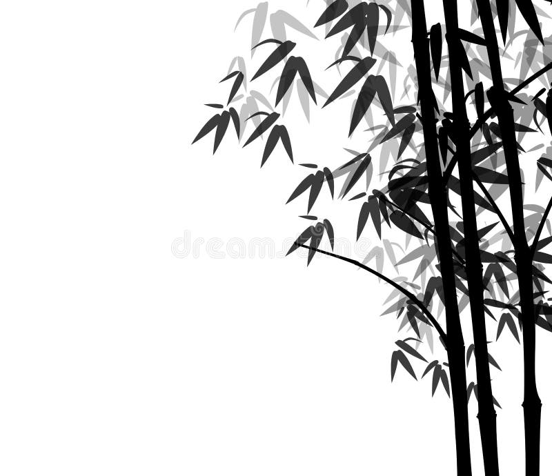 Silhouette Bamboo tree on isolated background using designed by illustrator. Silhouette Bamboo tree on isolated background using designed by illustrator