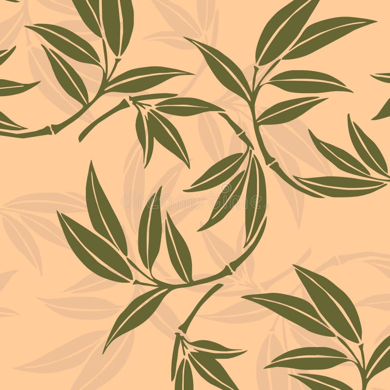 Bamboo leaves vector illustration background. Bamboo leaves vector illustration background