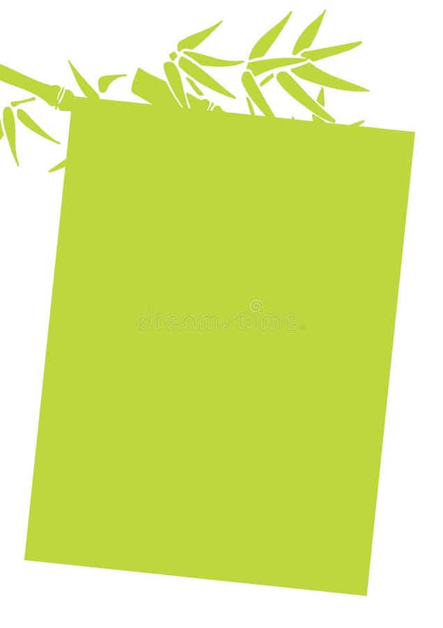 Isolated green bamboo frame in white background. Isolated green bamboo frame in white background