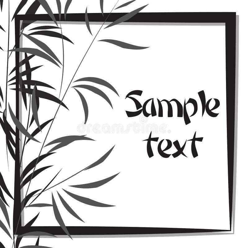 Bambusowy tło z ramą czarny white ilustracji Bambusowy tło z ramą czarny white ilustracji