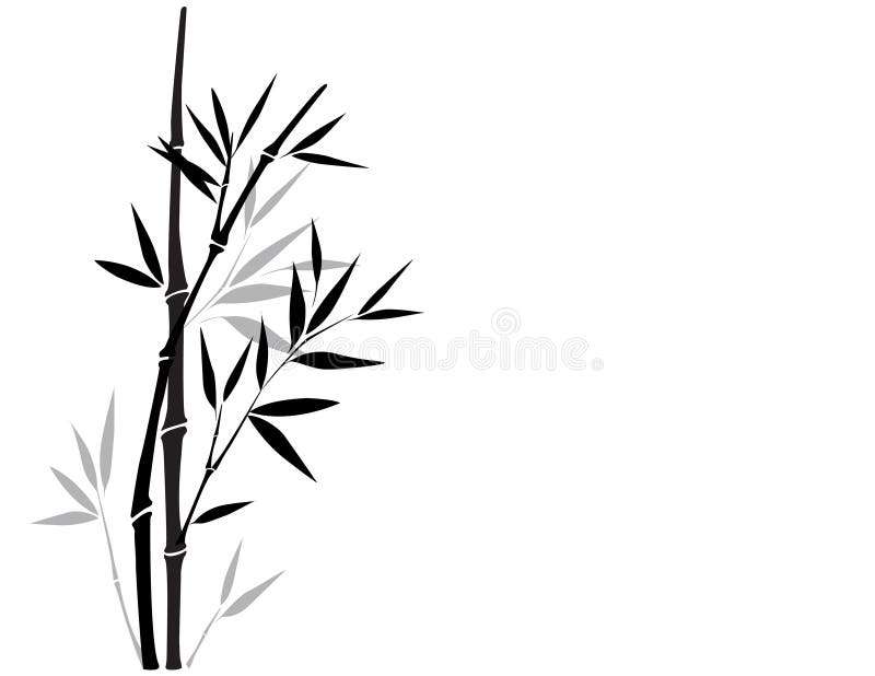 Black and white bamboo vector illustration in Chinese art style. Please visit my portfolio to see more chinese style illustrations. Black and white bamboo vector illustration in Chinese art style. Please visit my portfolio to see more chinese style illustrations.