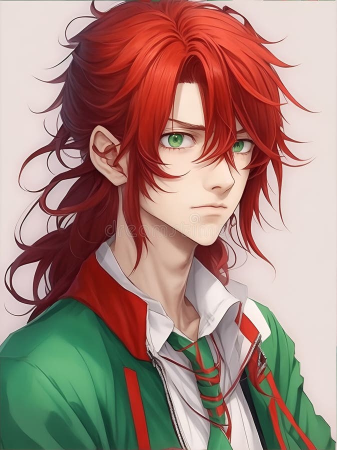 Anime Boy In Suit  Anime Boy Red Hair Render  600x1060 PNG Download   PNGkit