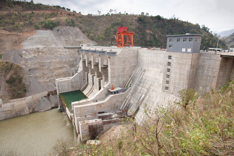 Ban Chat hydro power plant, the dam is built on Muong Kim commune, Than Uyen Town, Lai Chau Province, Vietnam. This is one of two stock photography Ban Chat hydro power plant, the dam is built on Muong Kim commune, Than Uyen Town, Lai Chau Province, Vietnam. This is one of two stock photography