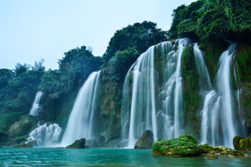 Ban Gioc Waterfall in Trung Khanh, Cao Bang, Viet Nam