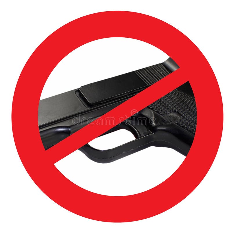 Ban Guns Sign stock illustration. Illustration of illustration 31940443
