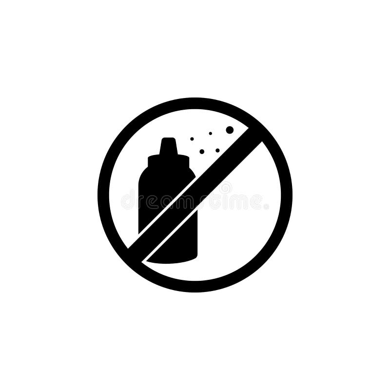 ban, prohibition, embargo, forbiddance spray, sprayer, pulverizericon. Simple thin line, outline of Ban icons for UI and UX stock illustration ban, prohibition, embargo, forbiddance spray, sprayer, pulverizericon. Simple thin line, outline of Ban icons for UI and UX stock illustration