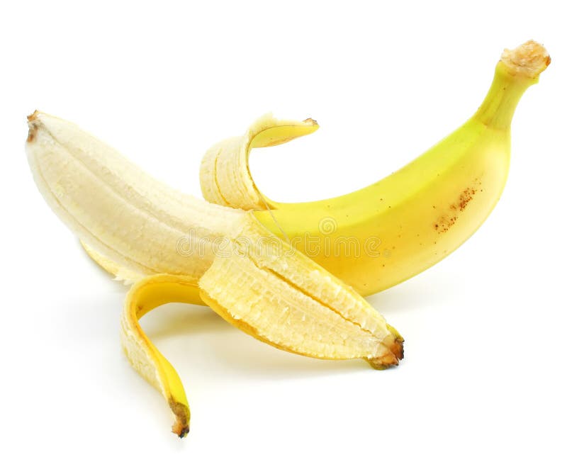 Banan tagen bort frukt isolerad yellow