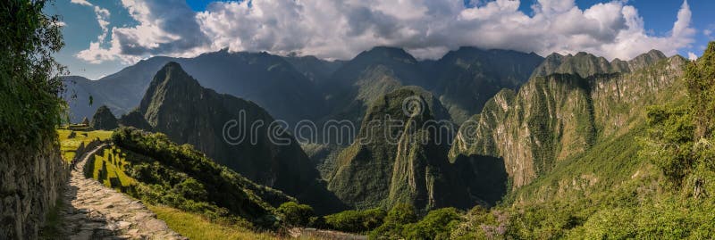 Banan till Machuen Picchu arkivfoton Banan till Machuen Picchu arkivfoton
